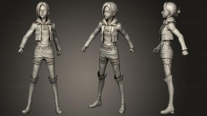 Figurines of girls (Annie, STKGL_0508) 3D models for cnc